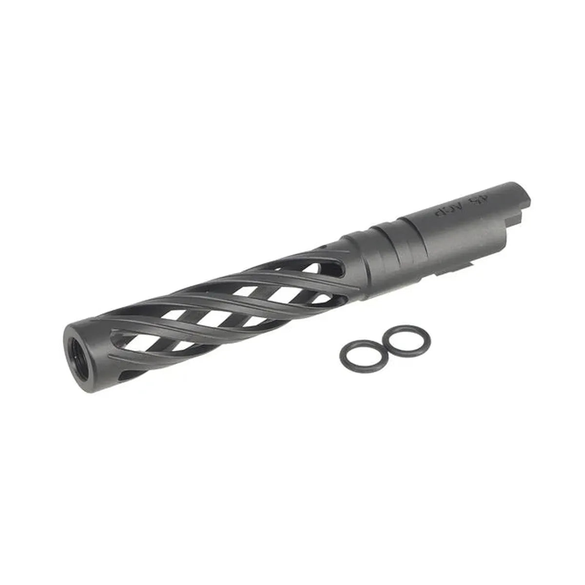5KU 5.1インチ アルミ中空アウターバレル マルイ ハイキャパ エアソフトガン用 (5KU-GB-557) - ブラック-AIRSOFT GOGO エアガン・サバゲー用品通販