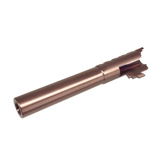 5KU 5.1インチ Infinity SVP ステンレスバレル 9mm Tokyo Marui HI-CAPA GBB用 (GB-609) - ブロンズ-AIRSOFT GOGO エアガン・サバゲー用品通販