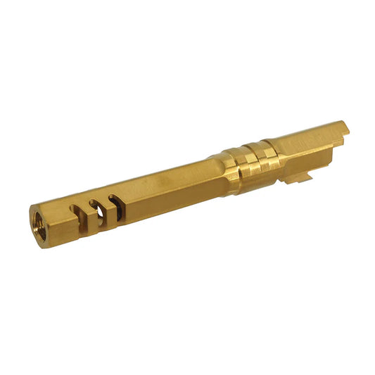 5KU 5.1インチ ステンレス 六角形アウターバレル マルイ ハイキャパ エアソフトガン用 (GB-593) - ゴールド-AIRSOFT GOGO エアガン・サバゲー用品通販
