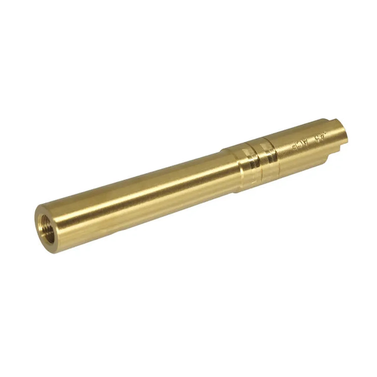 5KU 5インチ ステンレススチール スレッドアウターバレル マルイ ハイキャパ GBB エアソフトガン用 (GB-475) - ゴールド-AIRSOFT GOGO エアガン・サバゲー用品通販