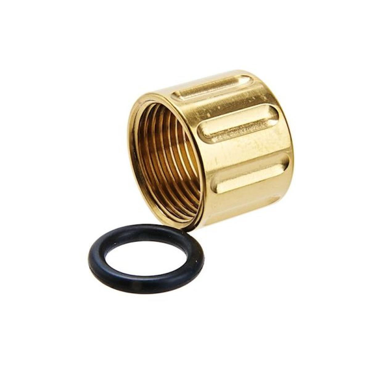 5KU 垂直ローレットねじ付きプロテクター - 14MM CCW - ゴールド-AIRSOFT GOGO エアガン・サバゲー用品通販