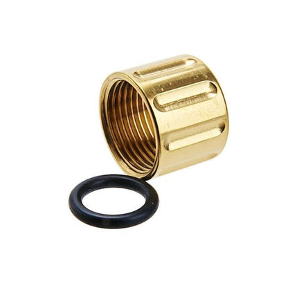 5KU 垂直ローレットねじ付きプロテクター - 14MM CCW - ゴールド-AIRSOFT GOGO エアガン・サバゲー用品通販