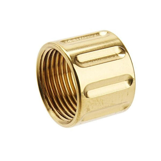 5KU 垂直ローレットねじ付きプロテクター - 14MM CCW - ゴールド-AIRSOFT GOGO エアガン・サバゲー用品通販