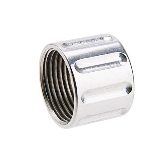 5KU 垂直ローレットねじ付きプロテクター - 14MM CCW - シルバー-AIRSOFT GOGO エアガン・サバゲー用品通販