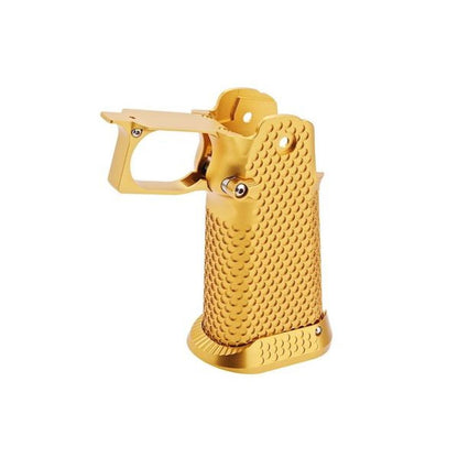 5KU 東京マルイ ハイキャパ GBB CNC アルミグリップ (インフィニティスタイル、タイプ 1) - ゴールド-AIRSOFT GOGO エアガン・サバゲー用品通販