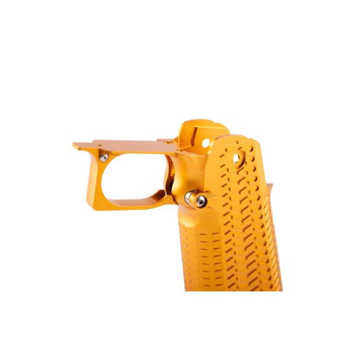 5KU 東京マルイ ハイキャパ GBB CNC アルミグリップ (タイプ 6) - ゴールド-AIRSOFT GOGO エアガン・サバゲー用品通販