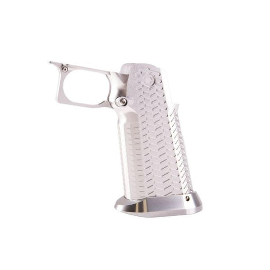 5KU 東京マルイ ハイキャパ GBB CNC アルミグリップ (タイプ 6) - シルバー-AIRSOFT GOGO エアガン・サバゲー用品通販