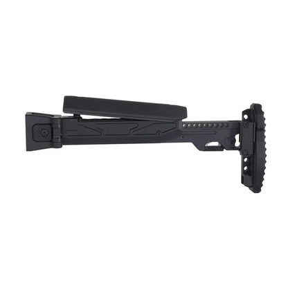 5KU 折りたたみ式伸縮式バットストック チークライザー付き GHK AK74 GBB用 (5KU-396)- ブラック-AIRSOFT GOGO エアガン・サバゲー用品通販