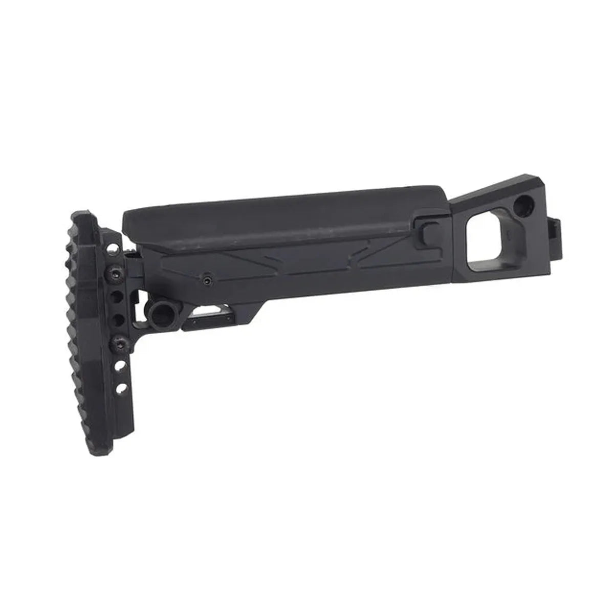 5KU 折りたたみ式伸縮式バットストック チークライザー付き GHK AK74 GBB用 (5KU-396)- ブラック-AIRSOFT GOGO エアガン・サバゲー用品通販