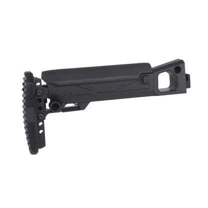 5KU 折りたたみ式伸縮式バットストック チークライザー付き GHK AK74 GBB用 (5KU-396)- ブラック-AIRSOFT GOGO エアガン・サバゲー用品通販