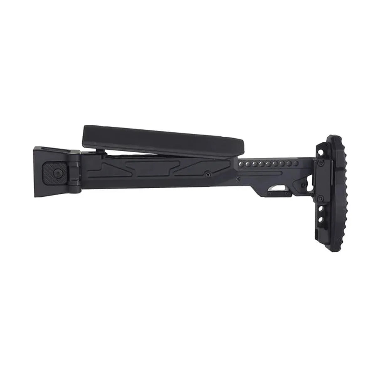 5KU 折りたたみ式伸縮式バットストック チークライザー付き マルイ AKM GBB用 (GBTMAK007BK) - ブラック-AIRSOFT GOGO エアガン・サバゲー用品通販
