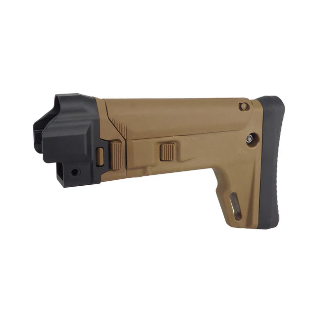 5KU ACR スタイル 伸縮式ストック CYMA MP5 エアソフトガン用 (5KU-418) - ブラック-AIRSOFT GOGO エアガン・サバゲー用品通販
