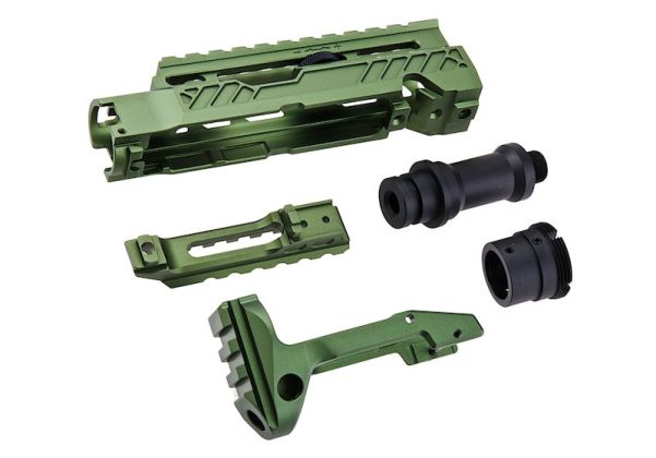 5KU ACTION ARMY AAP01 カービンキット (タイプA) - グリーン-AIRSOFT GOGO エアガン・サバゲー用品通販