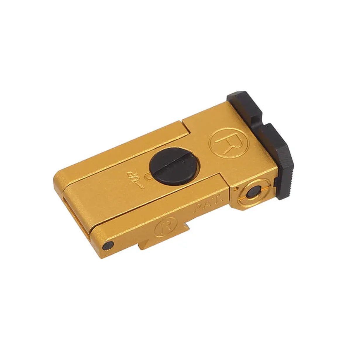 5KU アルミ Bo-Mar スタイル リアサイト マルイ ハイキャパ GBB エアソフトガン用 (5KU-GB-582) - ゴールド-AIRSOFT GOGO エアガン・サバゲー用品通販