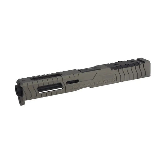 5KU アルミ レイザーバック RMR レディスライド マルイ G17 GBB エアソフトガン用 (JI-102-GY) -グレー-AIRSOFT GOGO エアガン・サバゲー用品通販