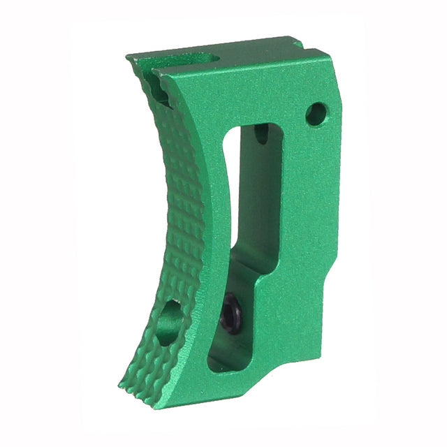 5KU アルミ製ショートカーブ調整可能トリガー（マルイ HI-CAPA GBB用）（GB-639）- 緑-AIRSOFT GOGO エアガン・サバゲー用品通販
