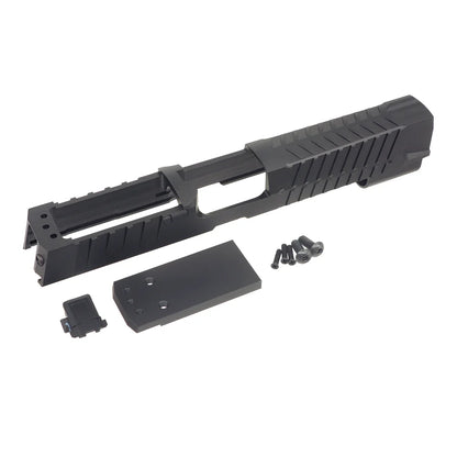 5KU アルミニウム / アルミ MAX 2.0 GBBスライド SIG Air M17 GBB用 （Romex3 アダプターー付き）（GBVM018BK）-AIRSOFT GOGO エアガン・サバゲー用品通販