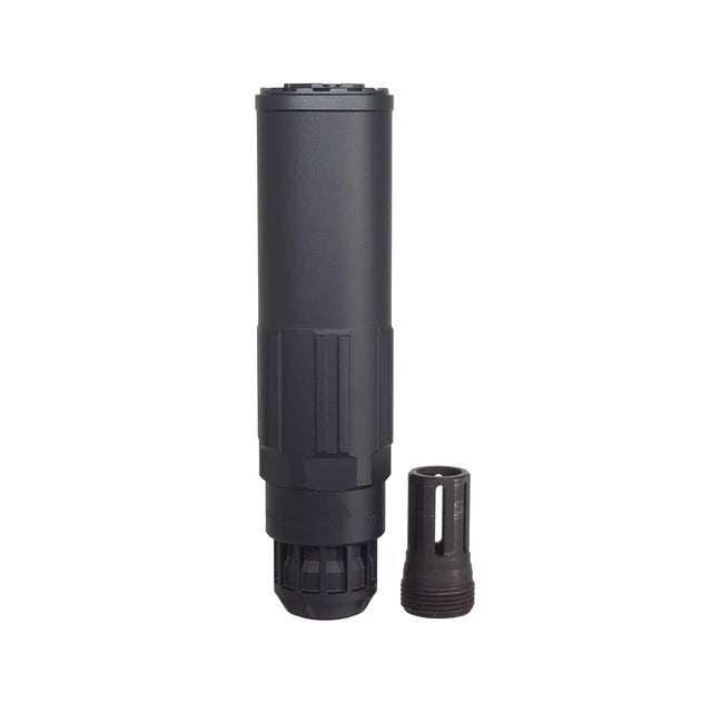 5KU CGS SCI-SIX エアソフトサプレッサー 14mm用 (5KU-400) - ブラック-AIRSOFT GOGO エアガン・サバゲー用品通販