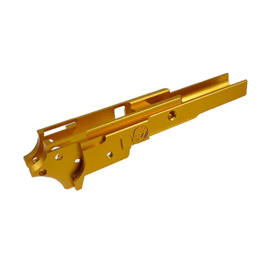 5KU CNC アルミ 3.9 ミドルフレーム タイプ-1 マルイ ハイキャパ エアソフトガン用 (GB-561) - ゴールド-AIRSOFT GOGO エアガン・サバゲー用品通販