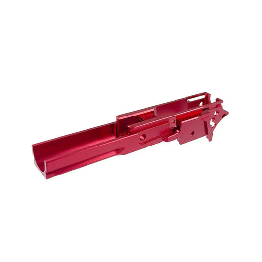5KU CNC アルミ 3.9 ミドルフレーム タイプ-4 マルイ ハイキャパ エアソフトガン用 (GB-564) - レッド-AIRSOFT GOGO エアガン・サバゲー用品通販