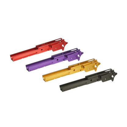 5KU CNC アルミ 4.3 ミドルフレーム タイプ-2 マルイ ハイキャパ エアソフトガン用 (5KU-GB-571) - ゴールド-AIRSOFT GOGO エアガン・サバゲー用品通販