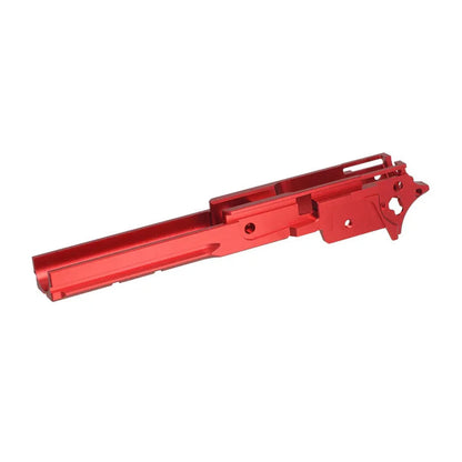 5KU CNC アルミ 4.3 ミドルフレーム タイプ-2 マルイ ハイキャパ エアソフトガン用 (5KU-GB-571) - レッド-AIRSOFT GOGO エアガン・サバゲー用品通販
