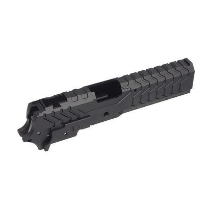 5KU CNC アルミ マトリックス サイドとフレーム マルイ ハイキャパ GBB エアソフトガン用 (5KU-GB-572) - ブラック-AIRSOFT GOGO エアガン・サバゲー用品通販