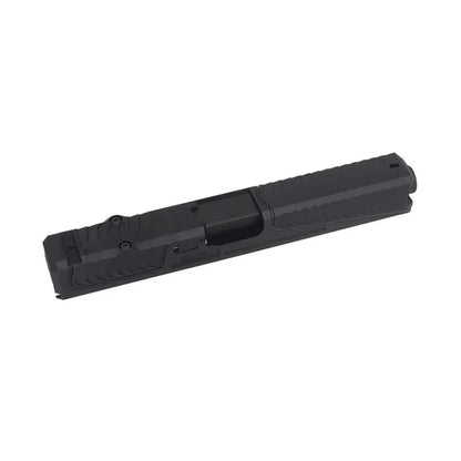 5KU CNC アルミ オーバーバイト スタイル スライド マルイ G17 GBB エアソフトガン用 (5KU-JI-099) - ブラック-AIRSOFT GOGO エアガン・サバゲー用品通販
