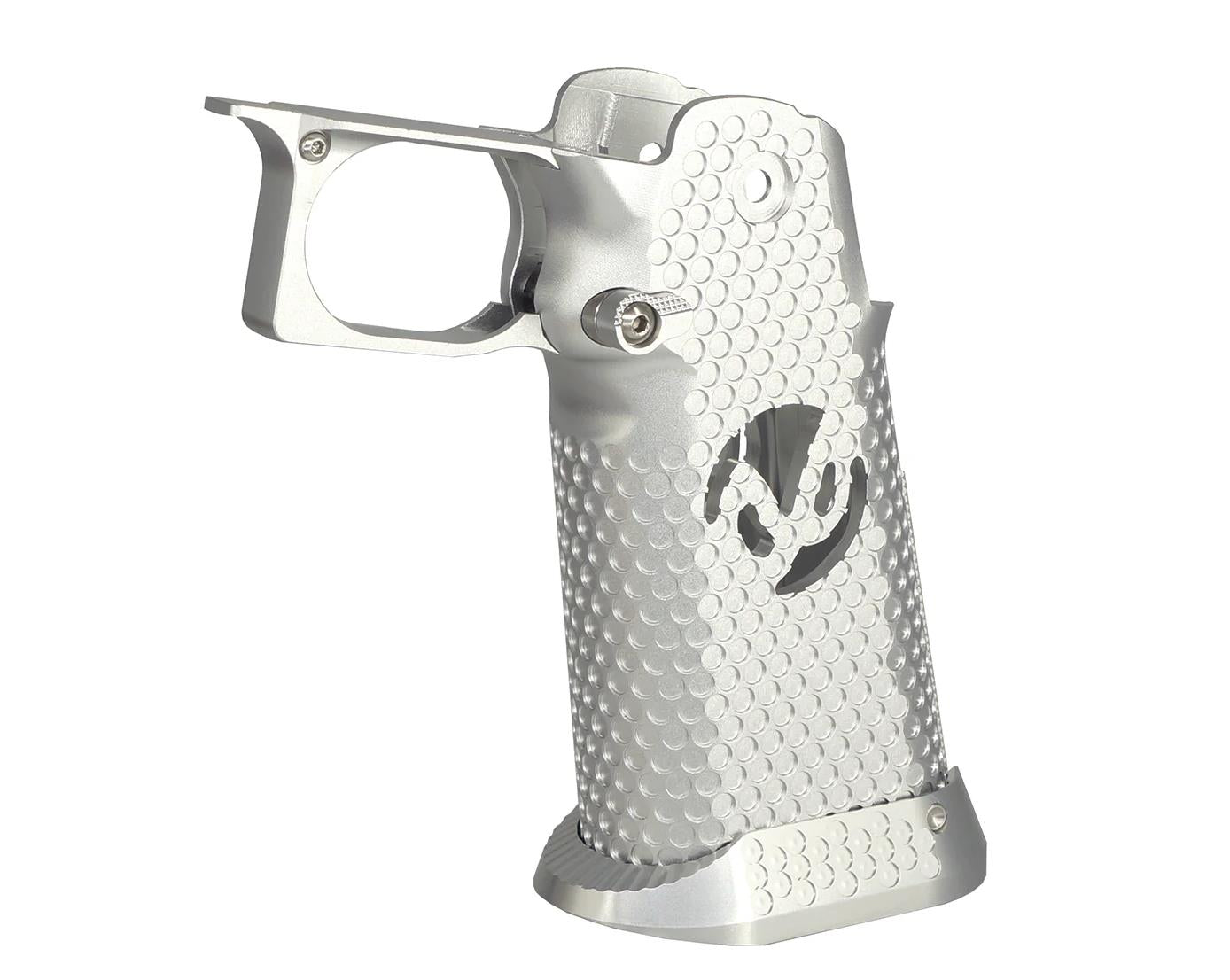 5KU CNC アルミグリップ タイプ3 マルイ ハイキャパ GBB エアソフトガン用 - 銀-AIRSOFT GOGO エアガン・サバゲー用品通販