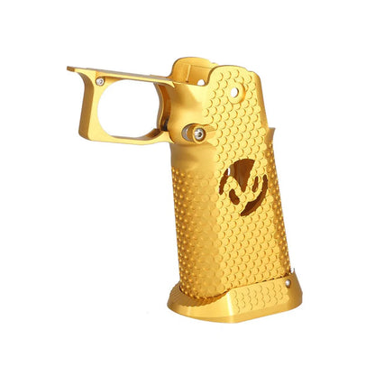 5KU CNC アルミグリップ タイプ3 マルイ ハイキャパ GBB エアソフトガン用 - ゴールド-AIRSOFT GOGO エアガン・サバゲー用品通販