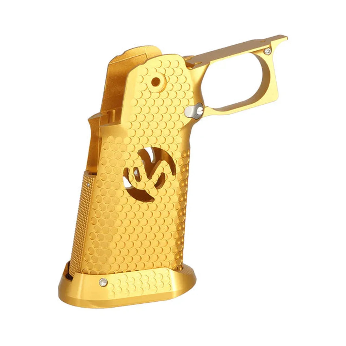 5KU CNC アルミグリップ タイプ3 マルイ ハイキャパ GBB エアソフトガン用 - ゴールド-AIRSOFT GOGO エアガン・サバゲー用品通販
