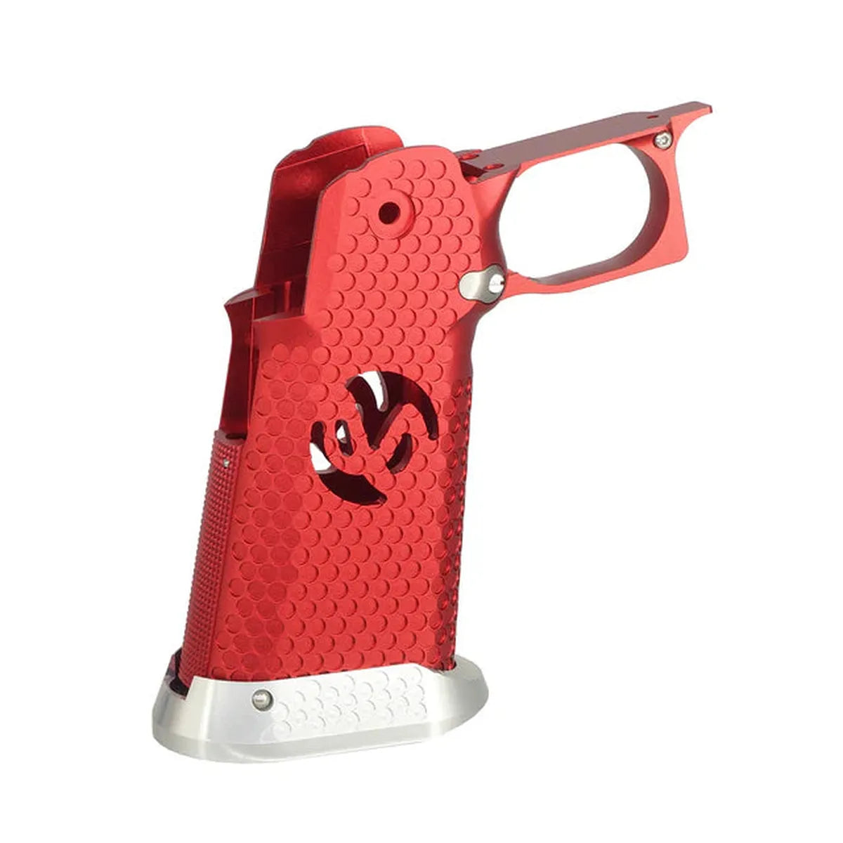 5KU CNC アルミグリップ タイプ3 マルイ ハイキャパ GBB エアソフトガン用 - レッド-AIRSOFT GOGO エアガン・サバゲー用品通販