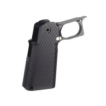 5KU CNC アルミグリップ タイプ.1 マルイ ハイキャパ GBB エアソフトガン用 (5KU-GB-489) - ブラック-AIRSOFT GOGO エアガン・サバゲー用品通販