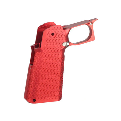 5KU CNC アルミグリップ タイプ.1 マルイ ハイキャパ GBB エアソフトガン用 (5KU-GB-489) - レッド-AIRSOFT GOGO エアガン・サバゲー用品通販