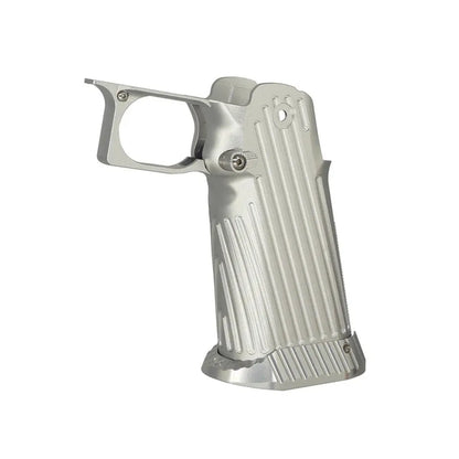 5KU CNC アルミグリップ タイプ.2 マルイ ハイキャパ GBB エアソフトガン用 (5KU-GB-490) -シルバー-AIRSOFT GOGO エアガン・サバゲー用品通販