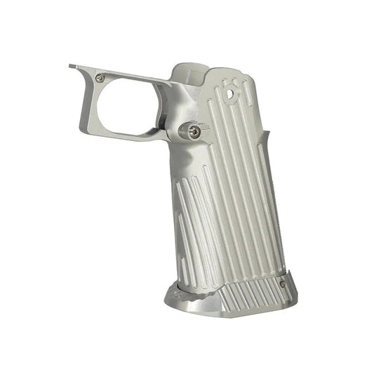 5KU CNC アルミグリップ タイプ.2 マルイ ハイキャパ GBB エアソフトガン用 (5KU-GB-490) -シルバー-AIRSOFT GOGO エアガン・サバゲー用品通販