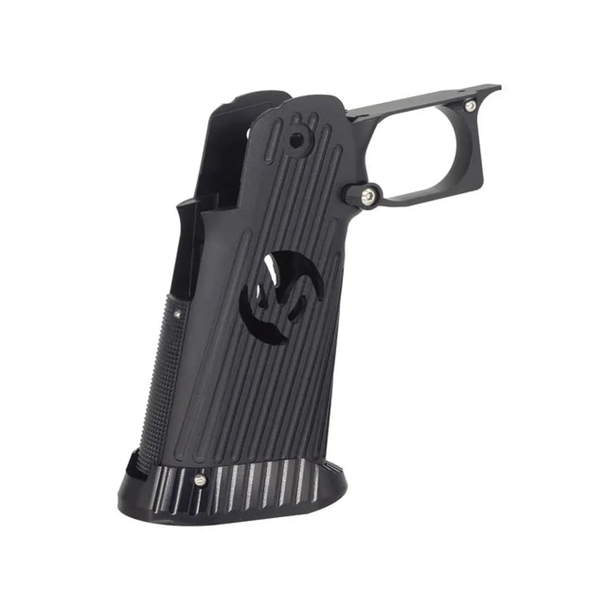 5KU CNC アルミグリップ タイプ.4 マルイ ハイキャパ GBB エアソフトガン用 (5KU-GB-588) - ブラック-AIRSOFT GOGO エアガン・サバゲー用品通販