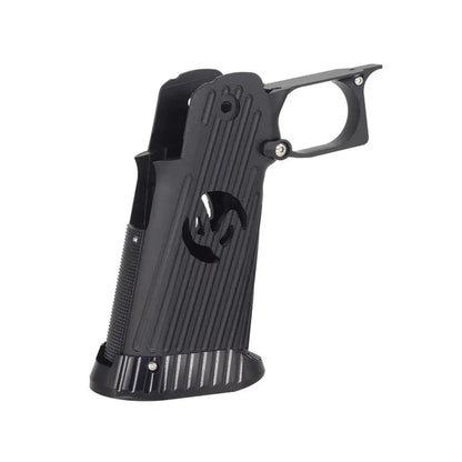 5KU CNC アルミグリップ タイプ.4 マルイ ハイキャパ GBB エアソフトガン用 (5KU-GB-588) - ブラック-AIRSOFT GOGO エアガン・サバゲー用品通販