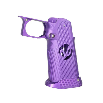 5KU CNC アルミグリップ タイプ.4 マルイ ハイキャパ GBB エアソフトガン用 (5KU-GB-588) - パープル-AIRSOFT GOGO エアガン・サバゲー用品通販