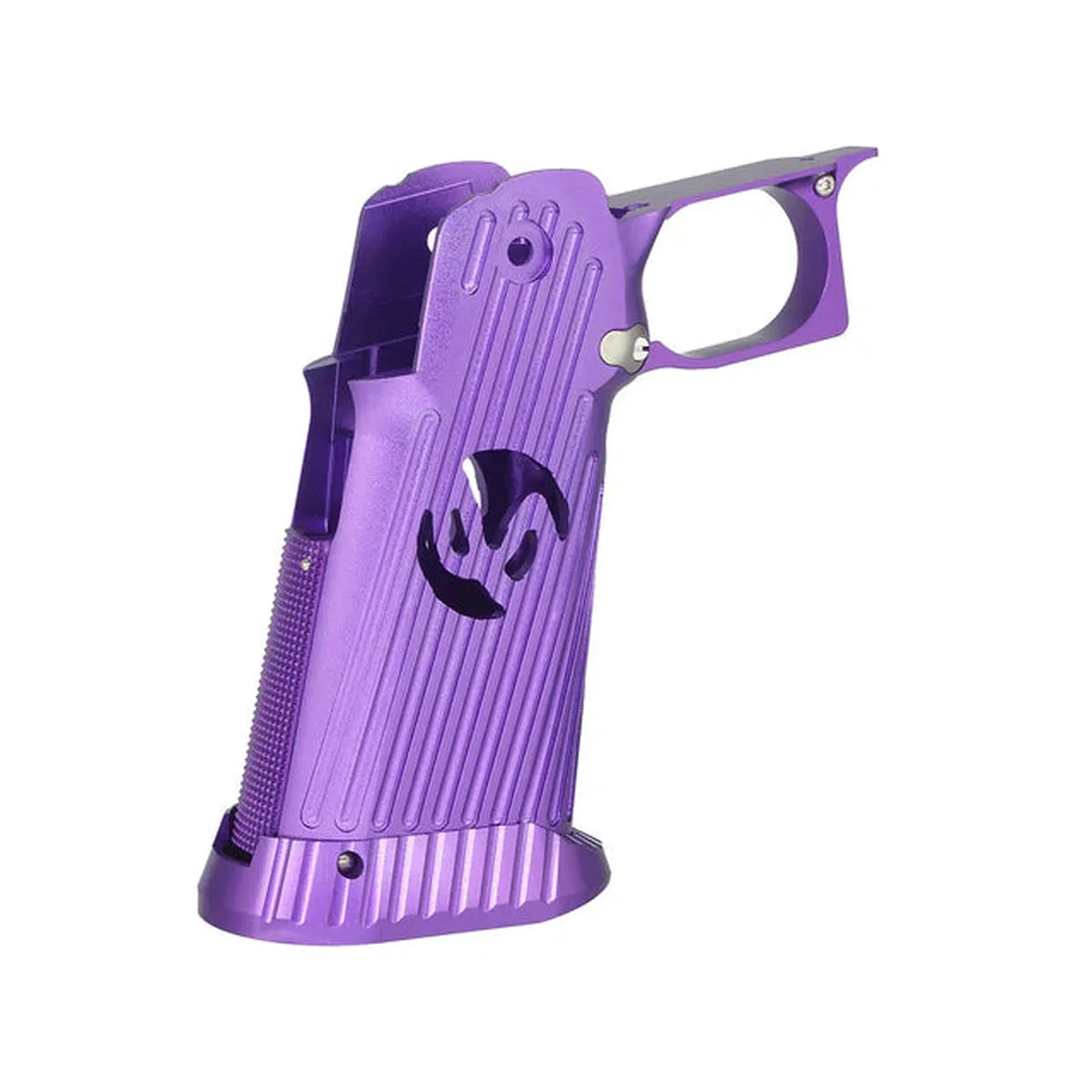 5KU CNC アルミグリップ タイプ.4 マルイ ハイキャパ GBB エアソフトガン用 (5KU-GB-588) - パープル-AIRSOFT GOGO エアガン・サバゲー用品通販