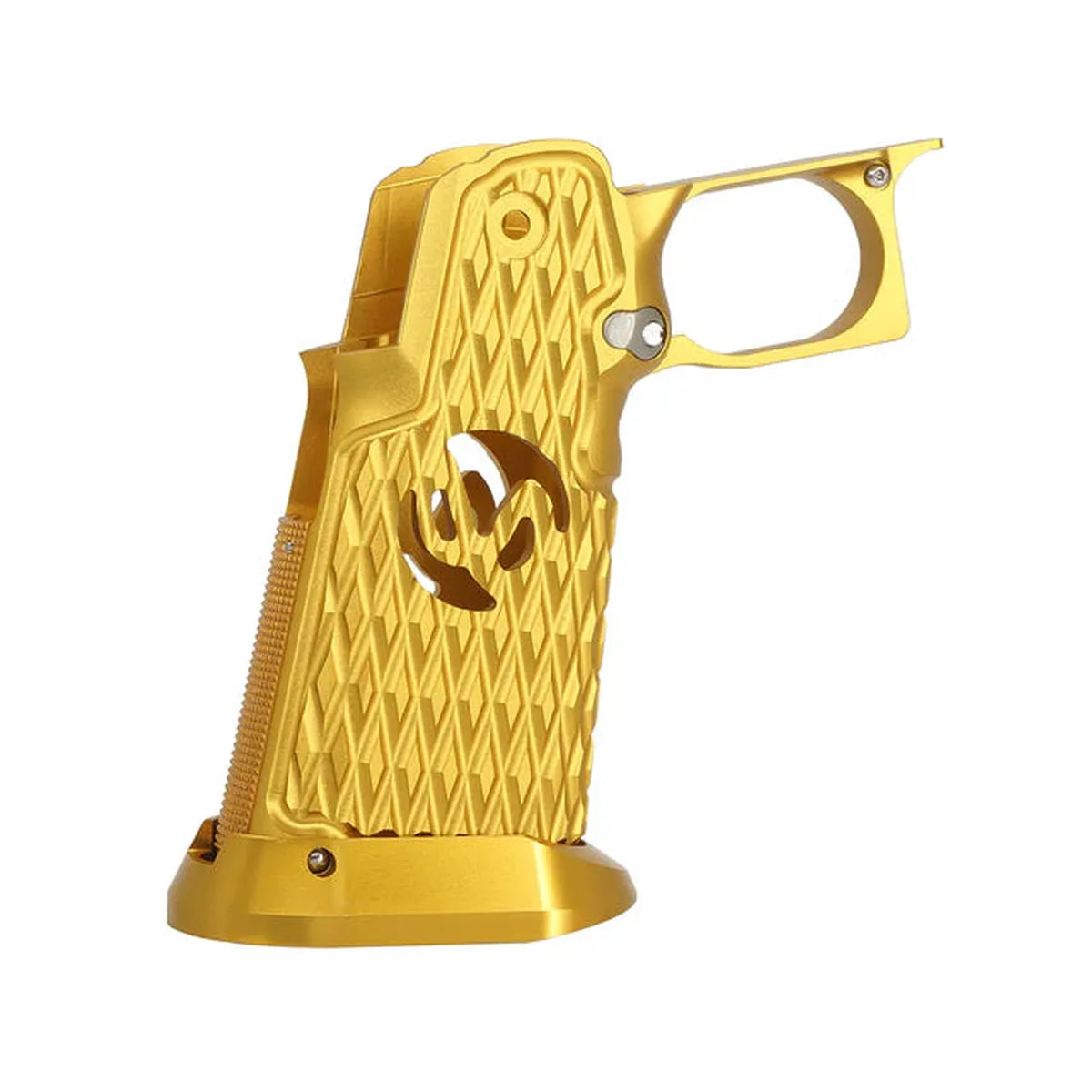 5KU CNC アルミグリップ タイプ.6 マルイ ハイキャパ GBB エアソフトガン用 (5KU-GB-585) - ゴールド-AIRSOFT GOGO エアガン・サバゲー用品通販