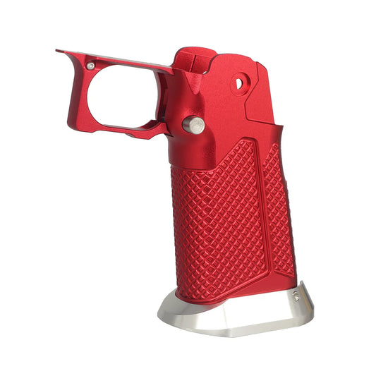 5KU CNC アルミグリップ Type.10 マルイ ハイレイヤー GBB Airsoft用 ( 5KU-GB-603 ) - 赤-AIRSOFT GOGO エアガン・サバゲー用品通販