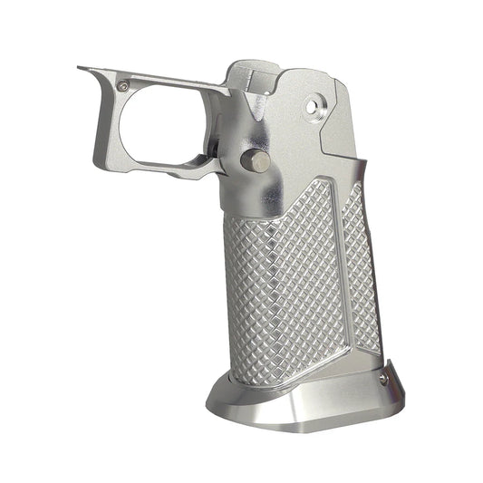 5KU CNC アルミグリップ Type.10 マルイ ハイレイヤー GBB Airsoft用 ( 5KU-GB-603 ) - 銀(ぎん))-AIRSOFT GOGO エアガン・サバゲー用品通販
