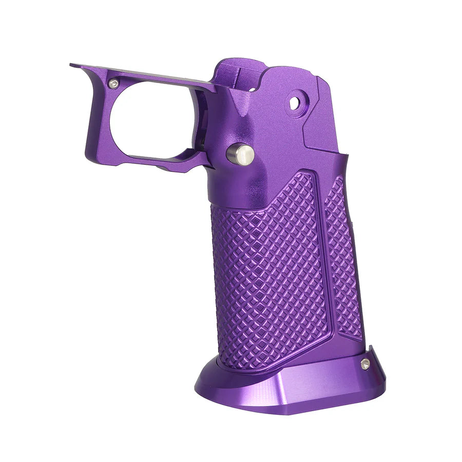 5KU CNC アルミグリップ Type.10 マルイ ハイレイヤー GBB Airsoft用 ( 5KU-GB-603 ) - 紫-AIRSOFT GOGO エアガン・サバゲー用品通販