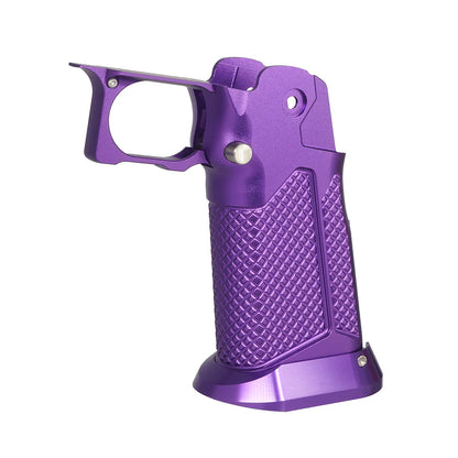 5KU CNC アルミグリップ Type.10 マルイ ハイレイヤー GBB Airsoft用 ( 5KU-GB-603 ) - 紫-AIRSOFT GOGO エアガン・サバゲー用品通販
