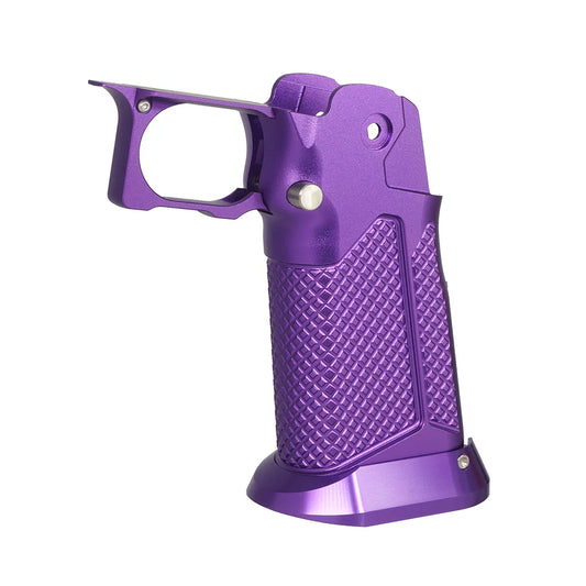 5KU CNC アルミグリップ Type.10 マルイ ハイレイヤー GBB Airsoft用 ( 5KU-GB-603 ) - 紫-AIRSOFT GOGO エアガン・サバゲー用品通販