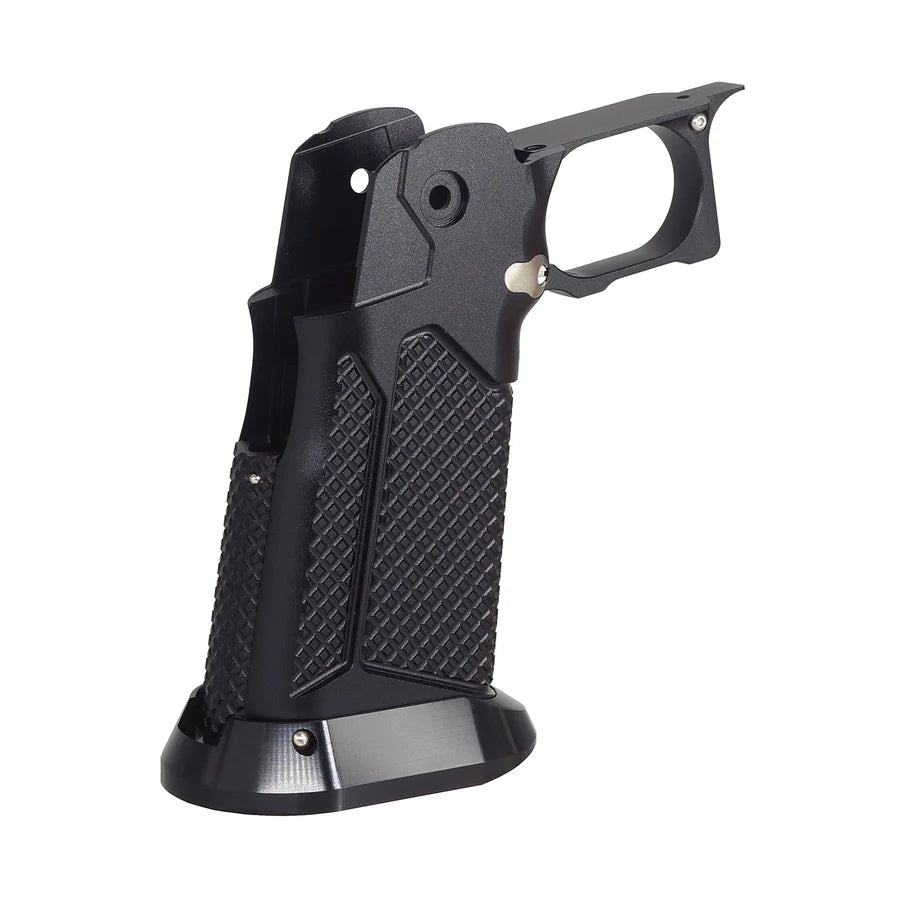 5KU CNC アルミグリップ Type.10 マルイ ハイレイヤー GBB Airsoft用 ( 5KU-GB-603 ) - ブラック-AIRSOFT GOGO エアガン・サバゲー用品通販