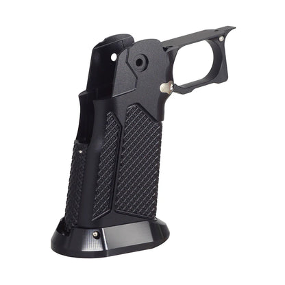 5KU CNC アルミグリップ Type.10 マルイ ハイレイヤー GBB Airsoft用 ( 5KU-GB-603 ) - ブラック-AIRSOFT GOGO エアガン・サバゲー用品通販