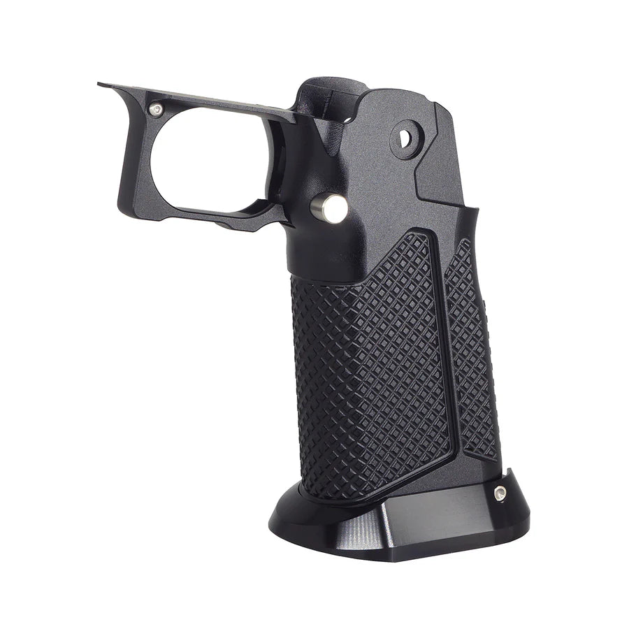 5KU CNC アルミグリップ Type.10 マルイ ハイレイヤー GBB Airsoft用 ( 5KU-GB-603 ) - ブラック-AIRSOFT GOGO エアガン・サバゲー用品通販