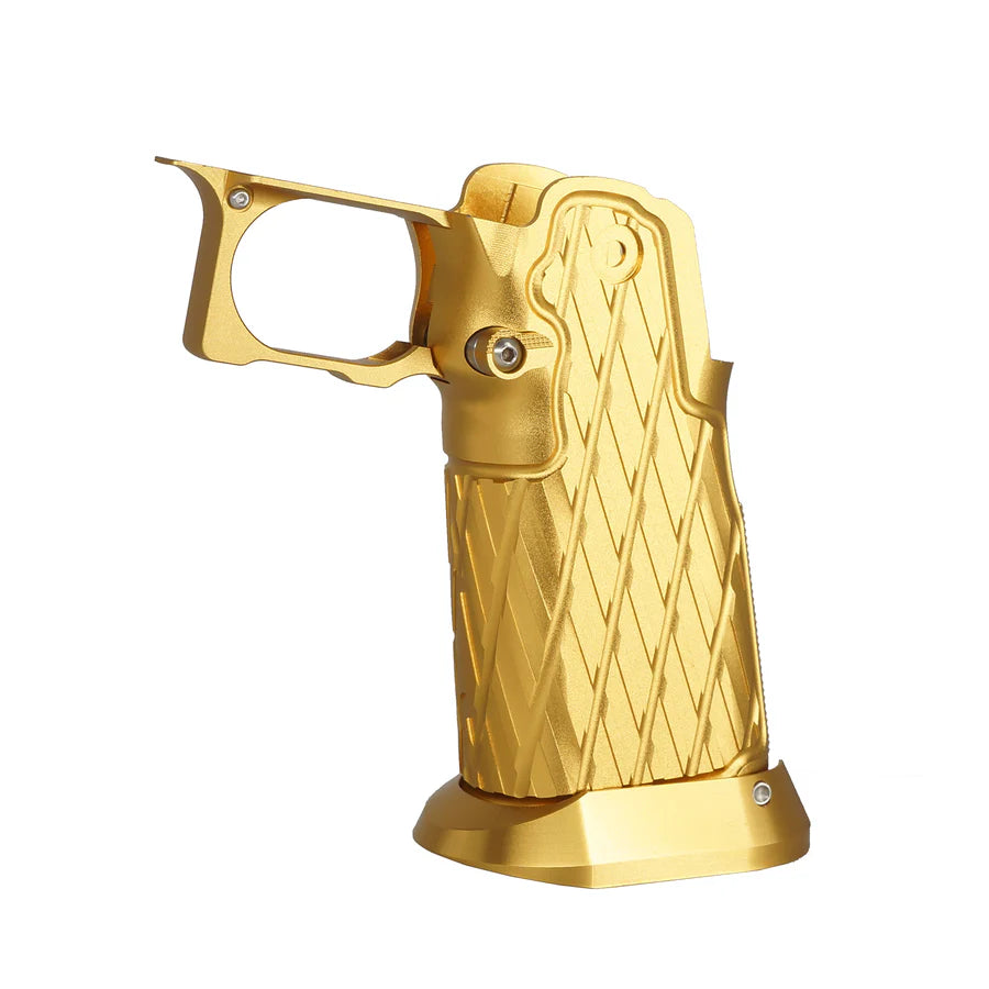 5KU CNC アルミグリップ Type.11 マルイ HI-CAPA GBB Airsoft用 ( 5KU-GB-616 ) - 金(きん)-AIRSOFT GOGO エアガン・サバゲー用品通販